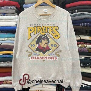 Vintage Pittsburgh Pirates 1990 Eastern Division Champions Baseball Shirt Tee